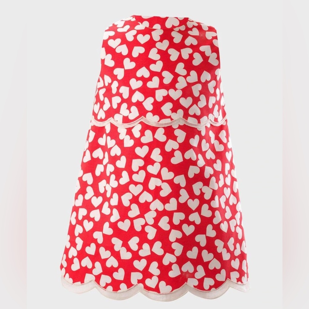 Rachel Riley Red and White Heart A-Line Skirt